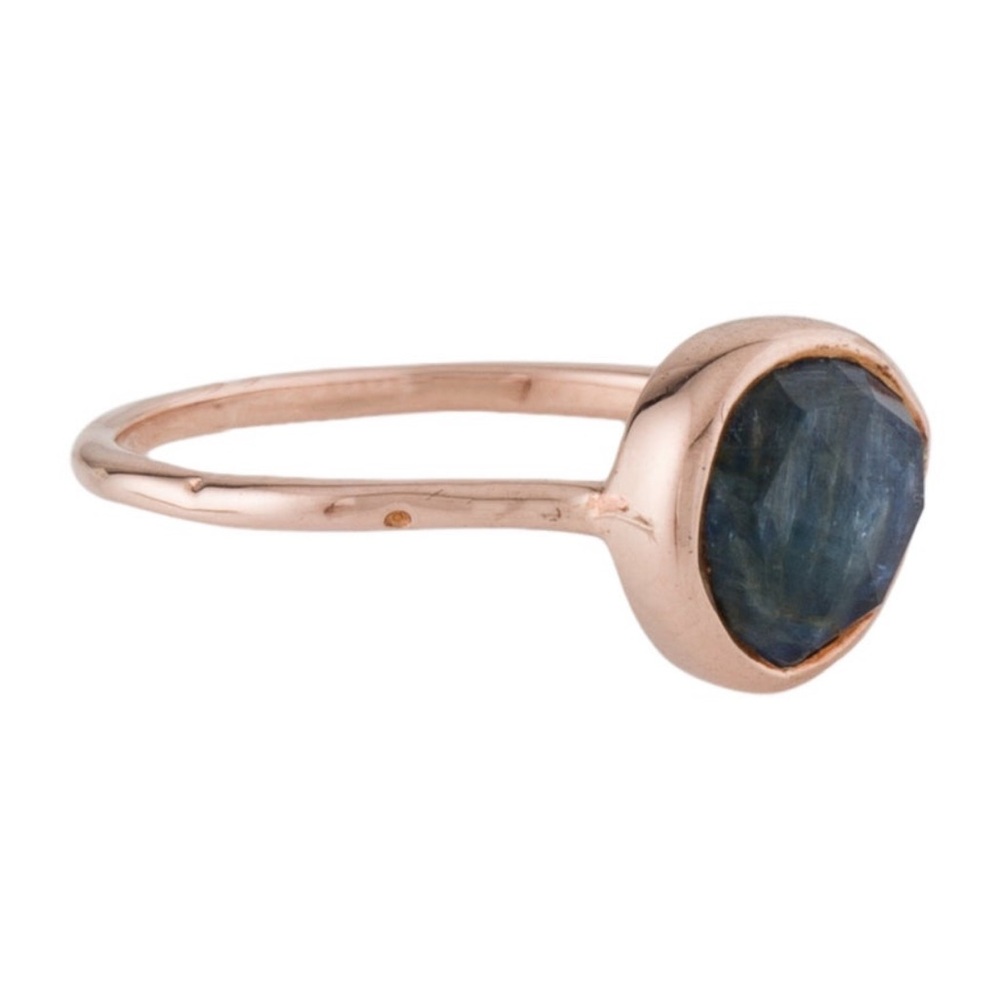 Monica Vinader Rose Gold & Labrodite Siren Stacking Ring Size 6.5